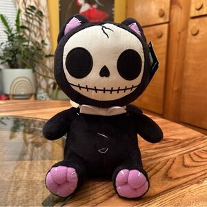 FurryBones Black Voodoo Kitten Cat With Bowtie Plush Collectable 10" Hot TOPIC